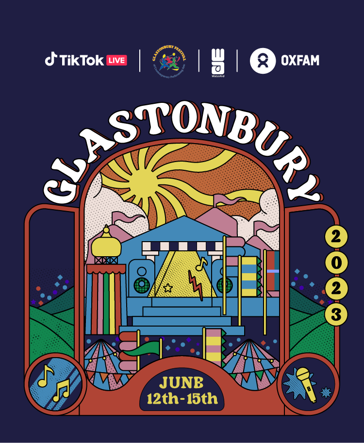 GLASTO LATEST: Full Glastonbury Festival 2023 line-up on offical poster -  just released - Somerset Apple