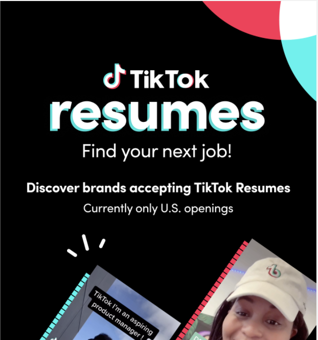 Find a job with TikTok Resumes