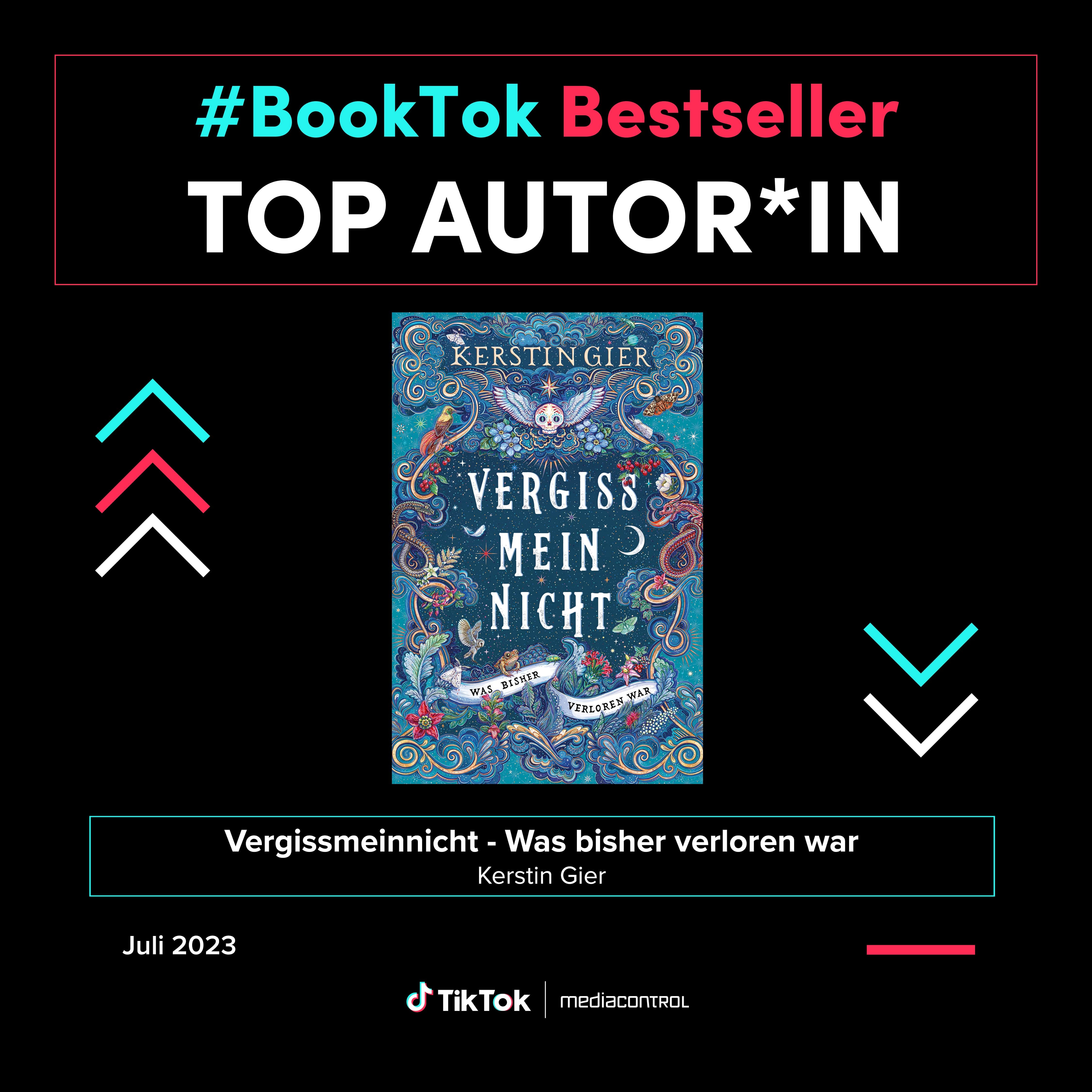 Die #BookTok Bestsellerliste im Juli: „Vergissmeinnicht - Was bisher  verloren war bleibt an der Spitze