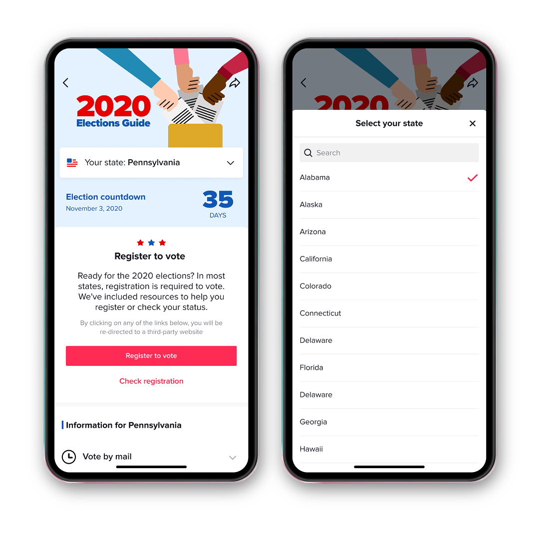 Tiktok Launches In App Guide To The 2020 Us Elections Tiktok Newsroom